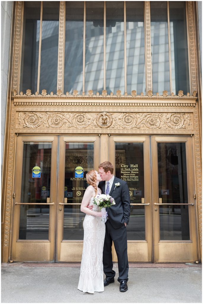 Chicago City Hall wedding photo