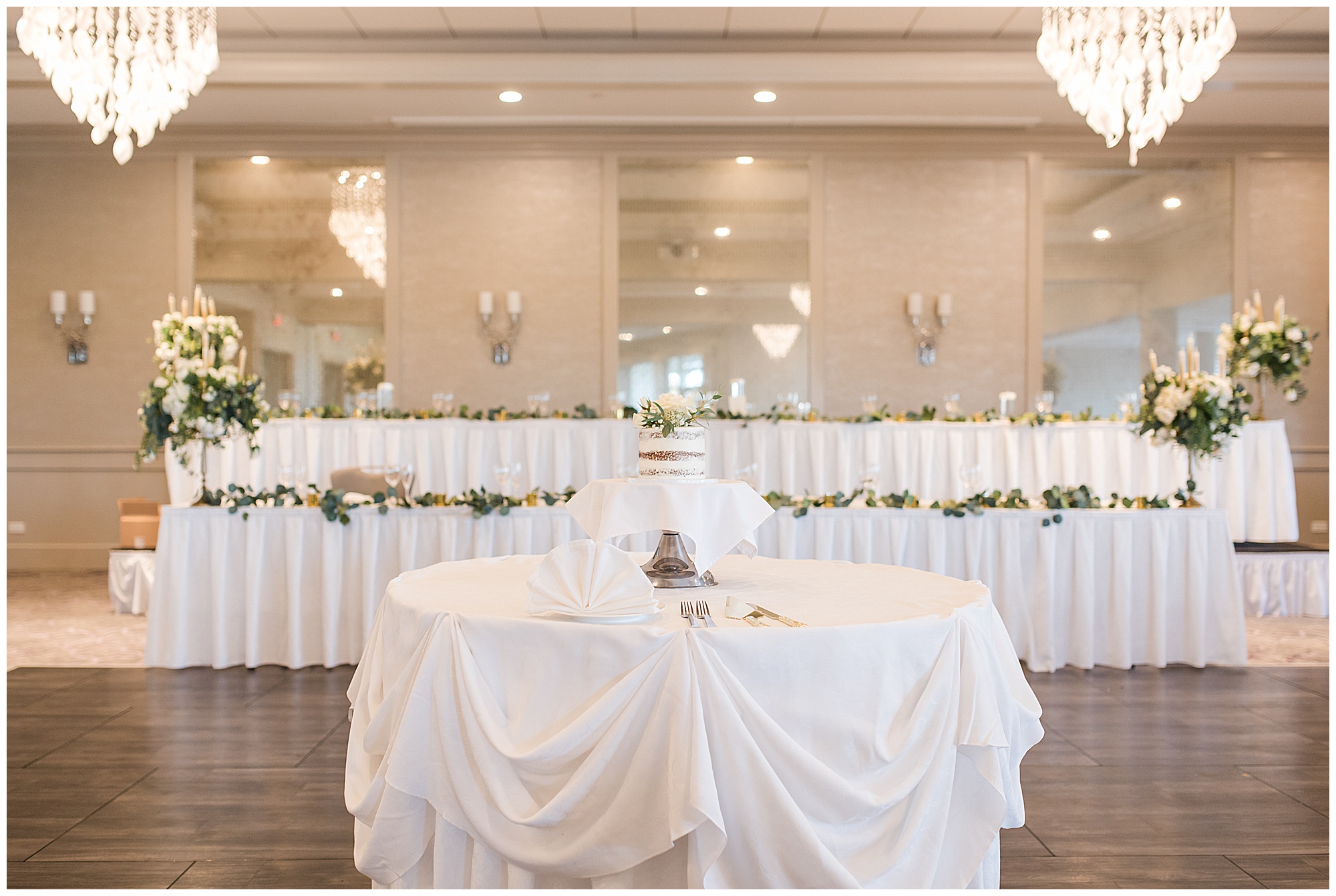 Wedding reception room at the White Eagle Golf Club