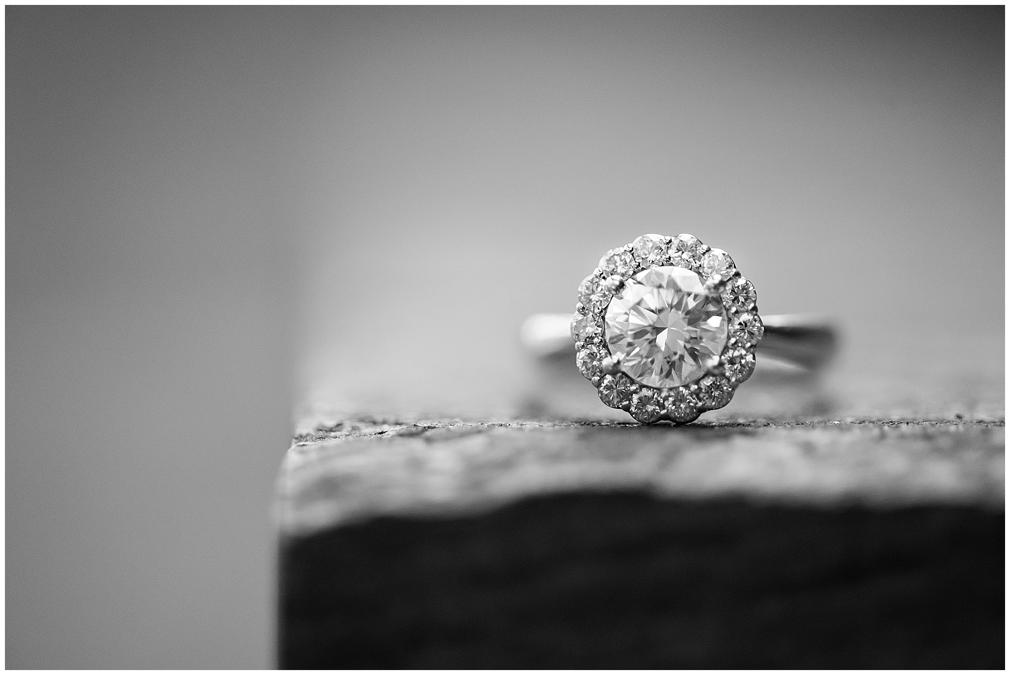 Engagement ring detail shot