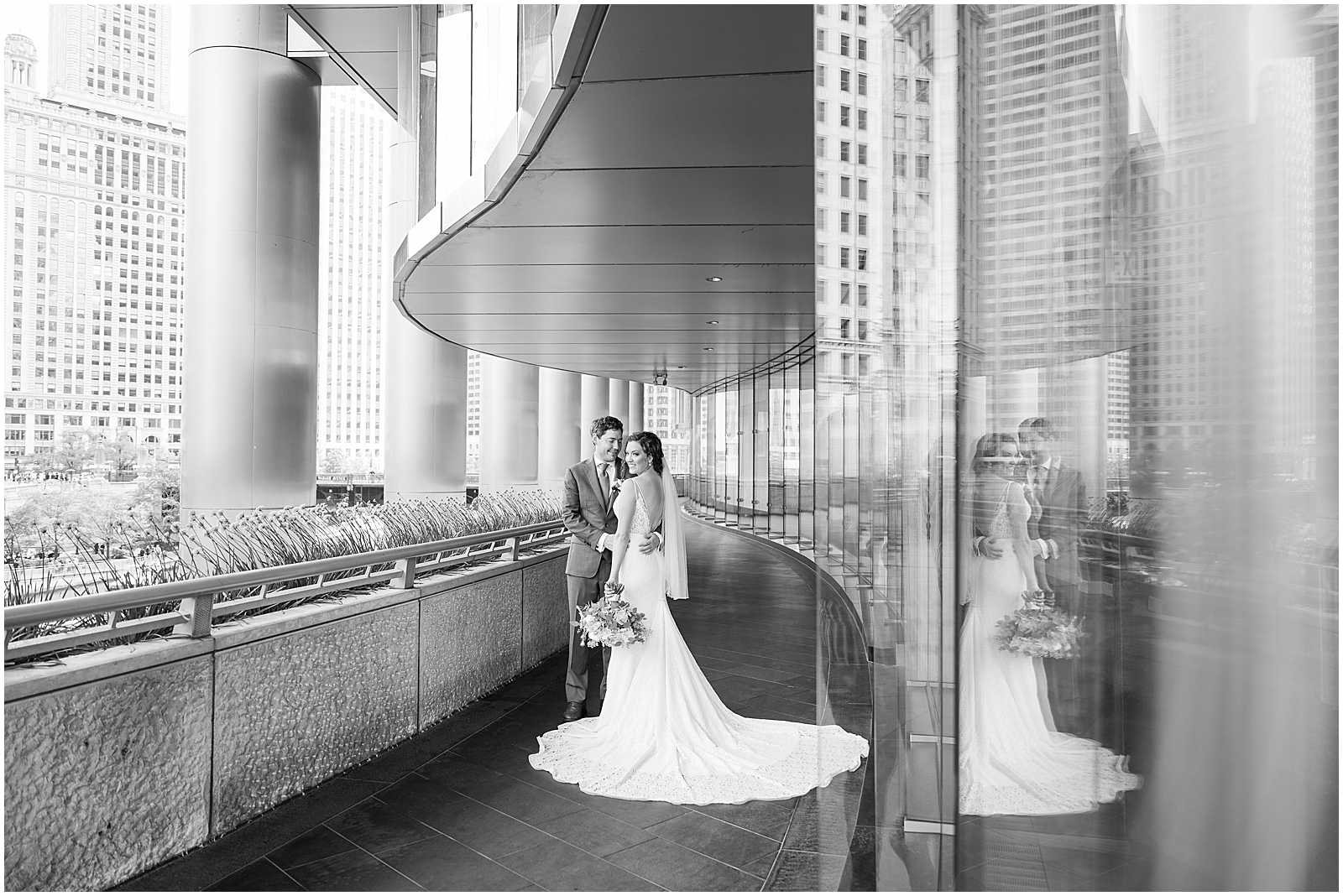 Chicago Riverfront Wedding Portraits