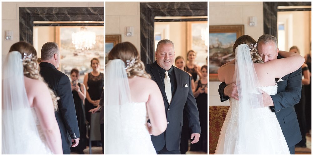  Dad seeing his daughter in her dress for the first time. 