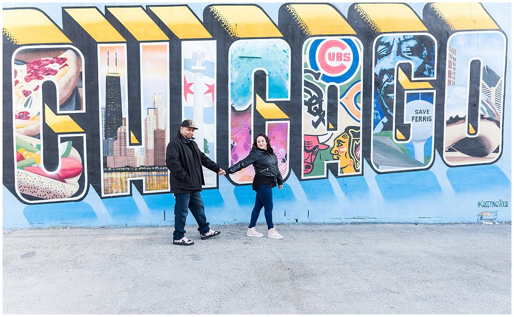 Chicago mural engagement photo