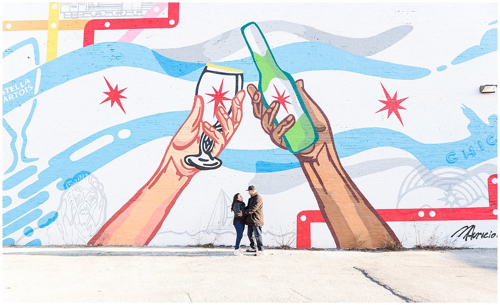 Chicago mural engagement photo
