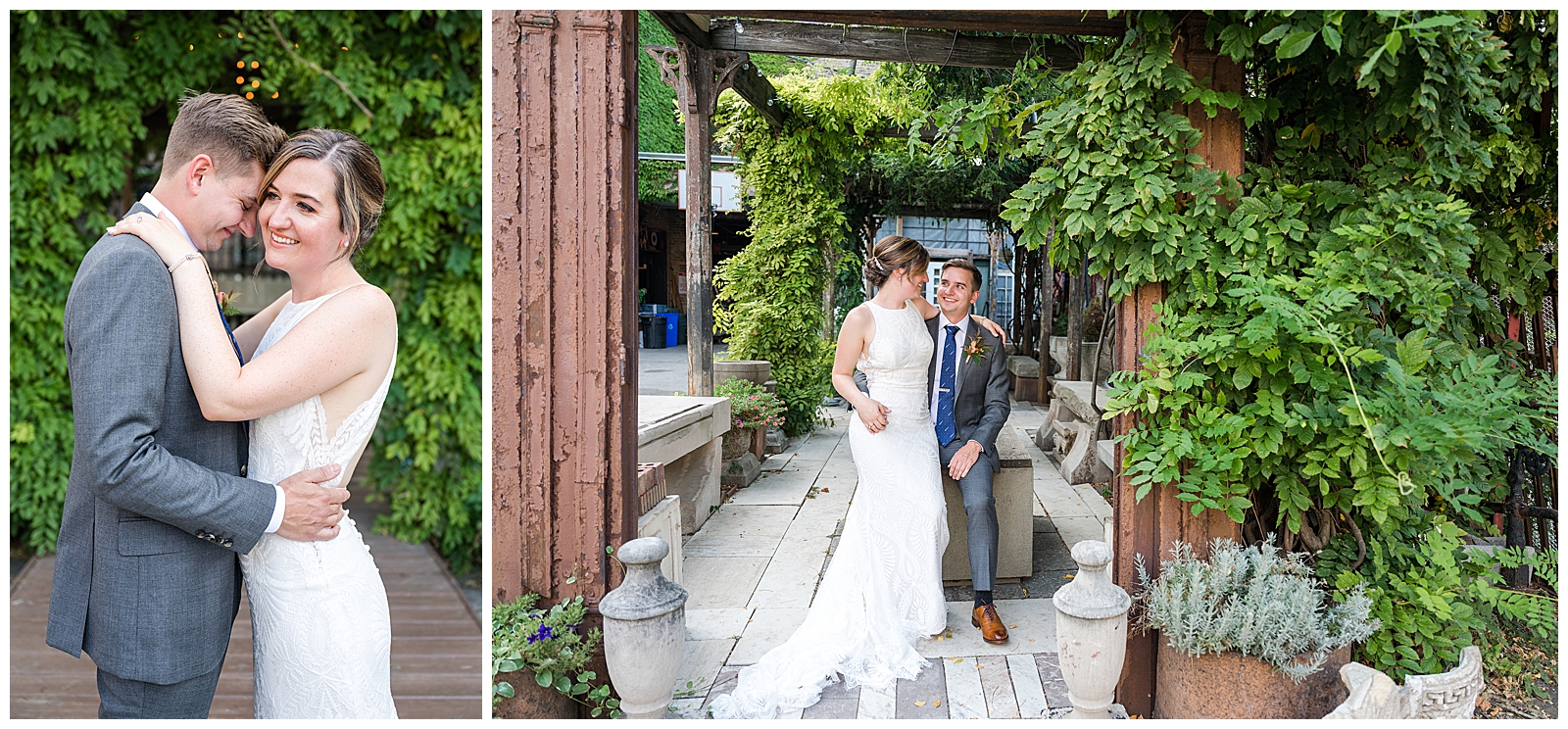 Wedding portraits at Salvage One 