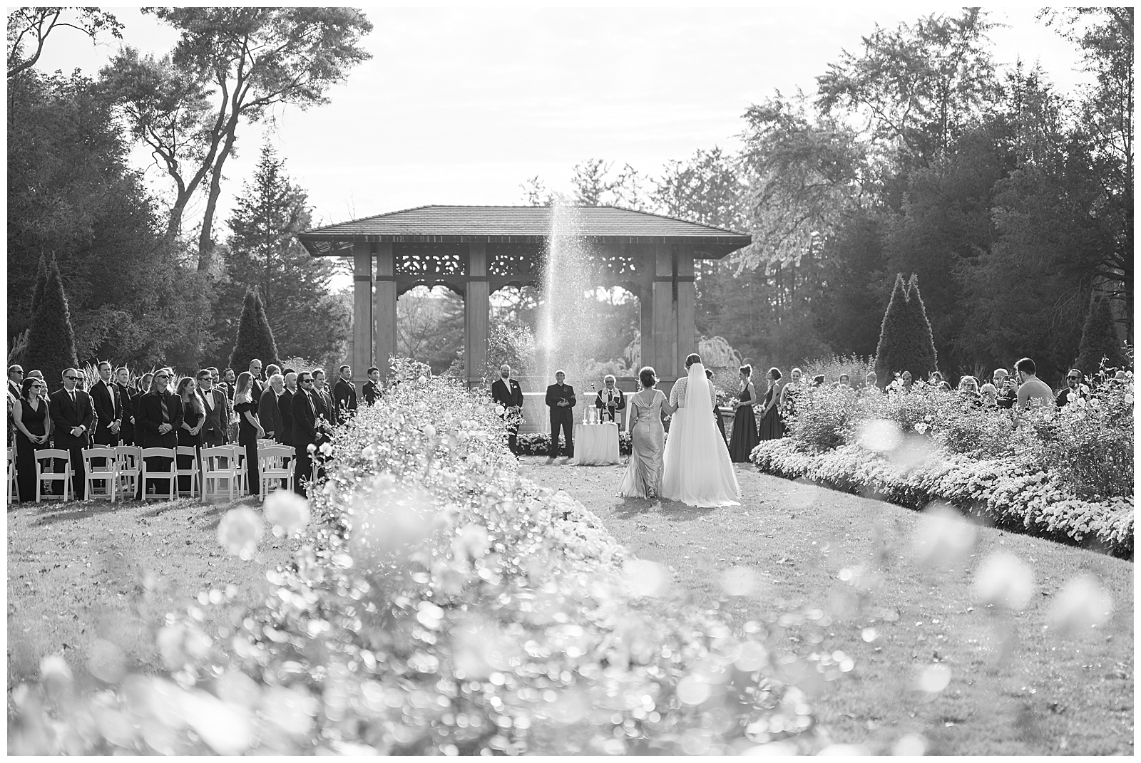 Wedding ceremony at The Armour House at Lake Forest Academy