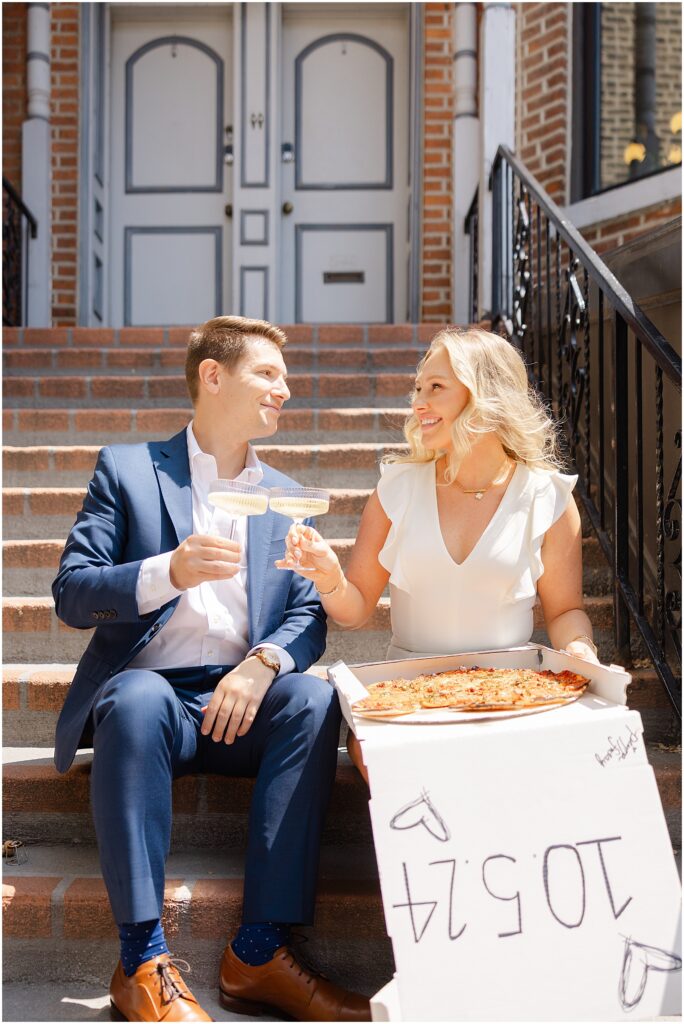 Chicago Pizza Party Engagement Session