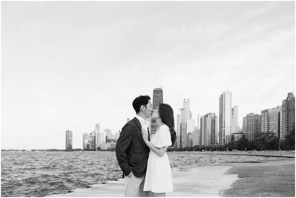 Sunset Engagement Session At North Ave Beach